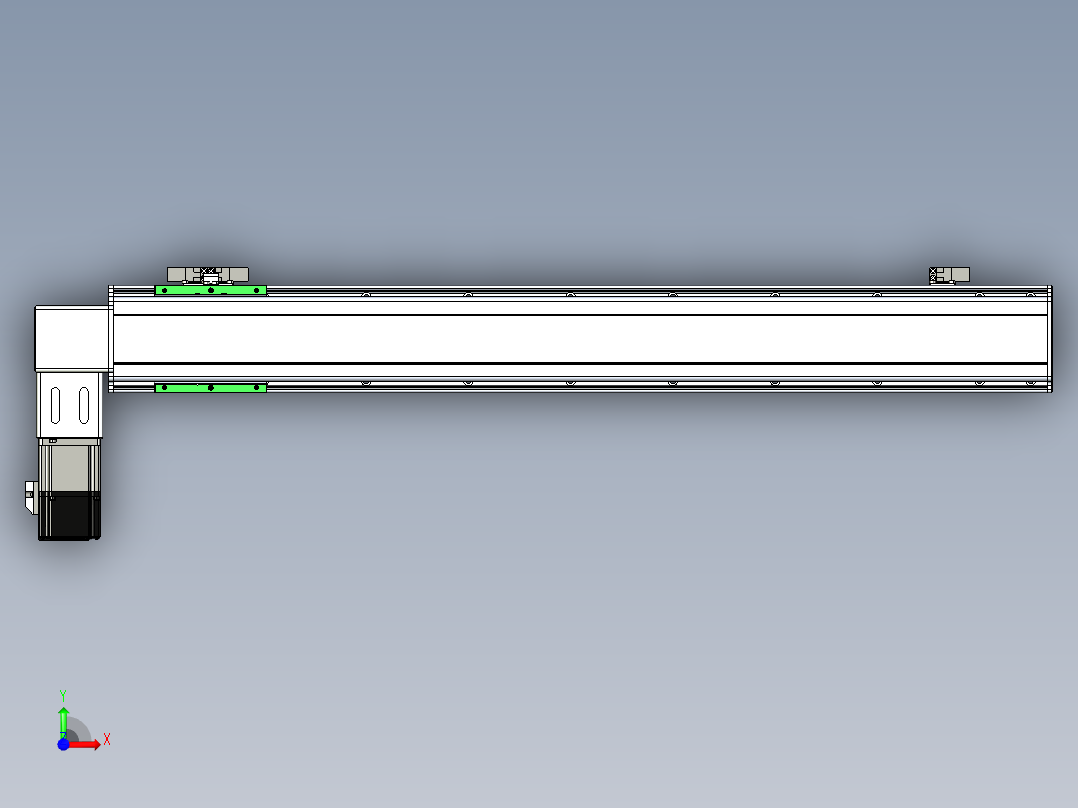 同步带滑台-半封闭B10-L90-S700-L-P40-D3前视图