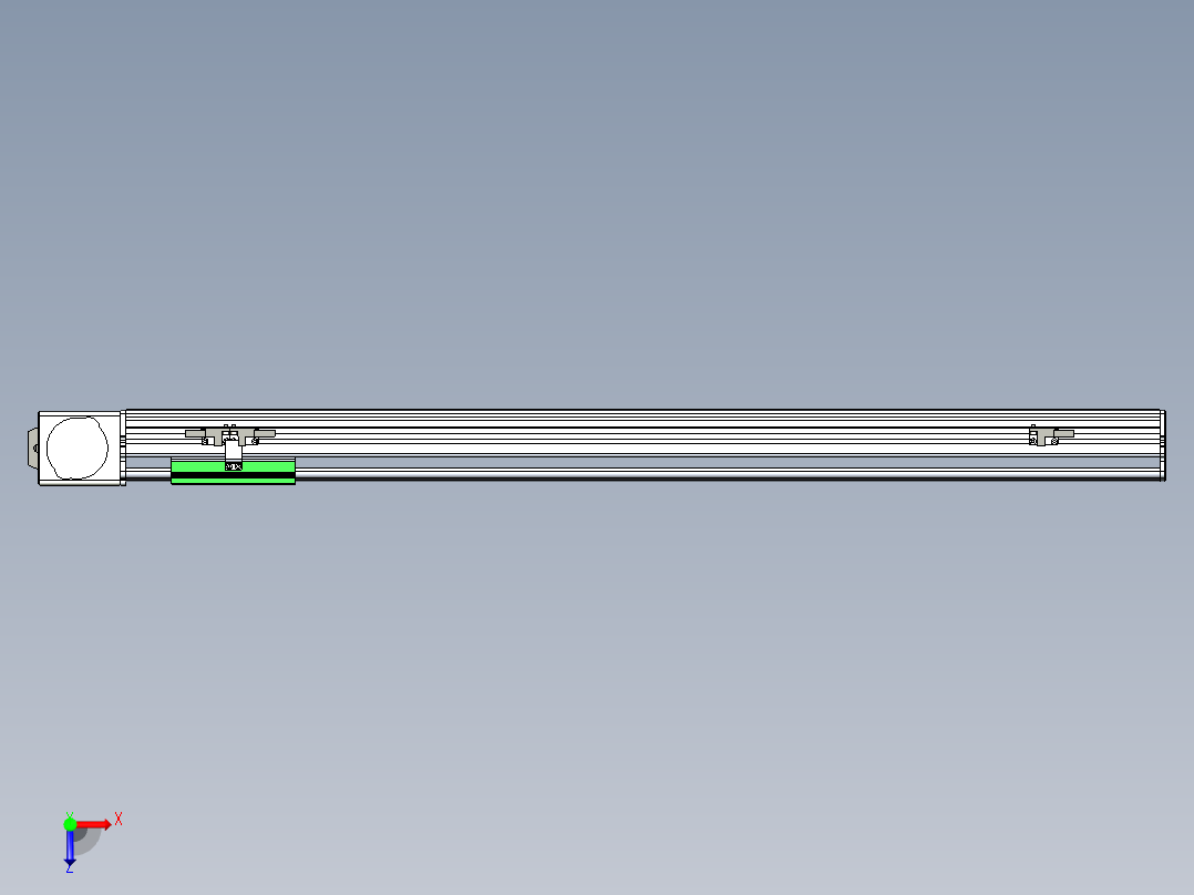 同步带滑台-半封闭B10-L90-S700-L-P40-D3俯视图
