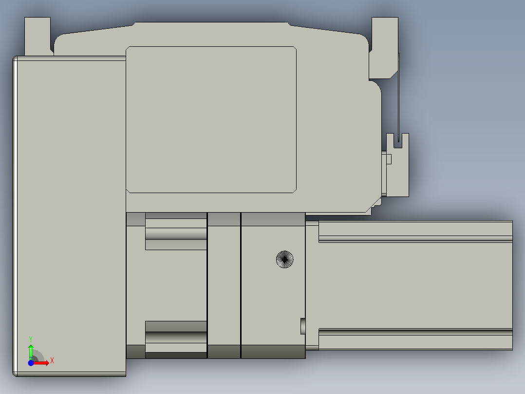 直线模组LHB21-L40-S1000-LD设计图纸前视图