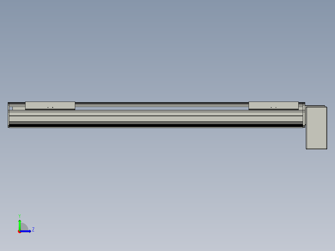 直线模组LHB21-L40-S1000-LD设计图纸左视图