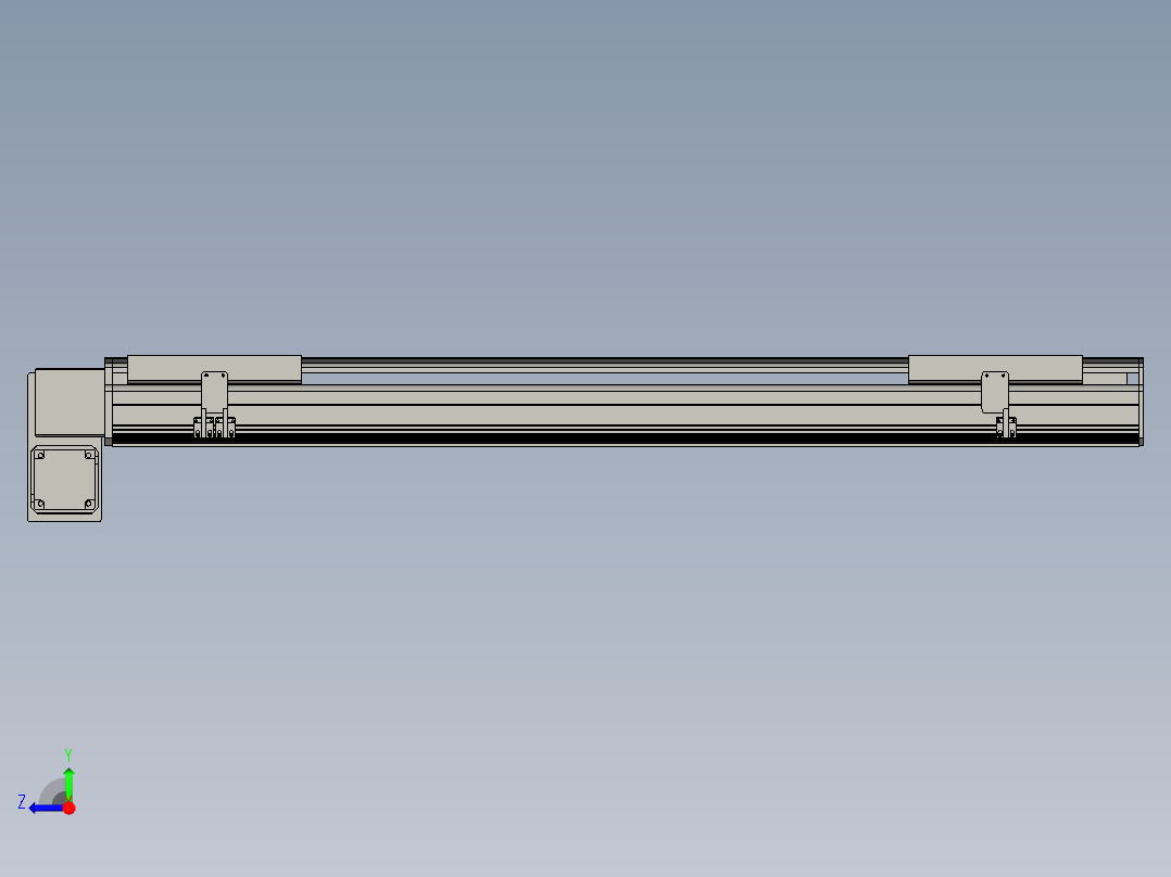 直线模组LHB21-L40-S1000-LD设计图纸右视图