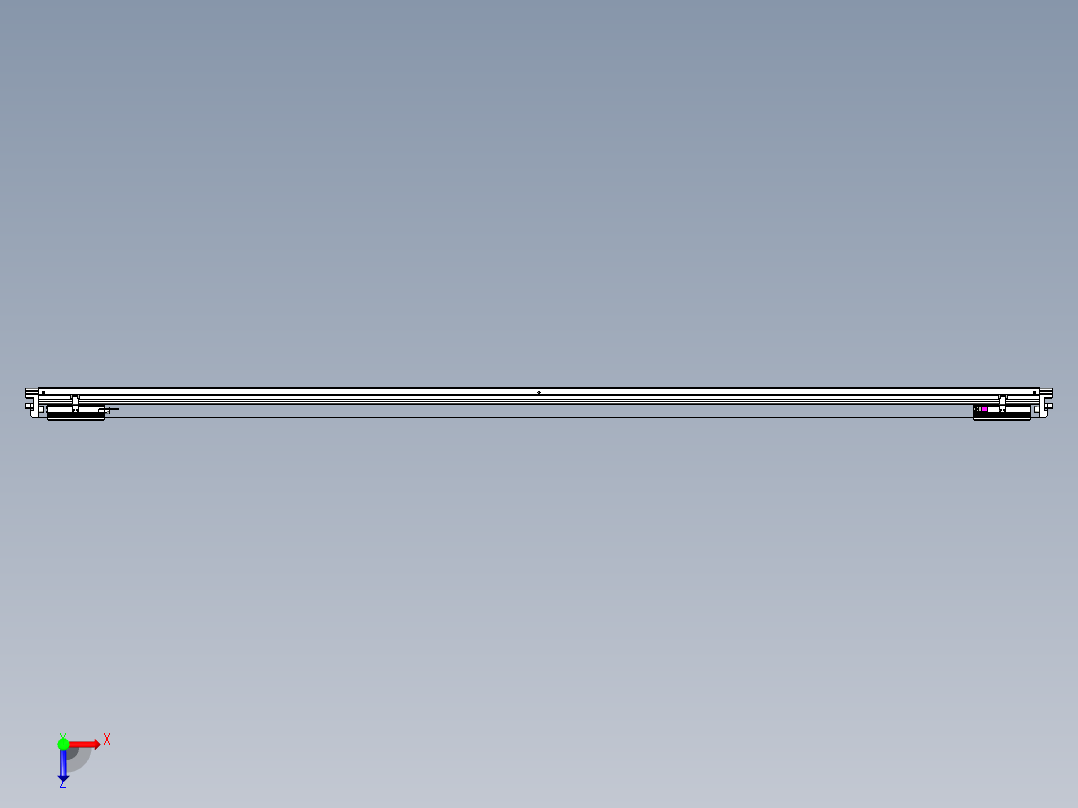 威洛博VL系列直线电机模组-2VL17E2-S2400俯视图