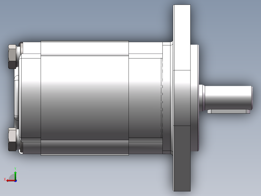 齿轮马达后视图