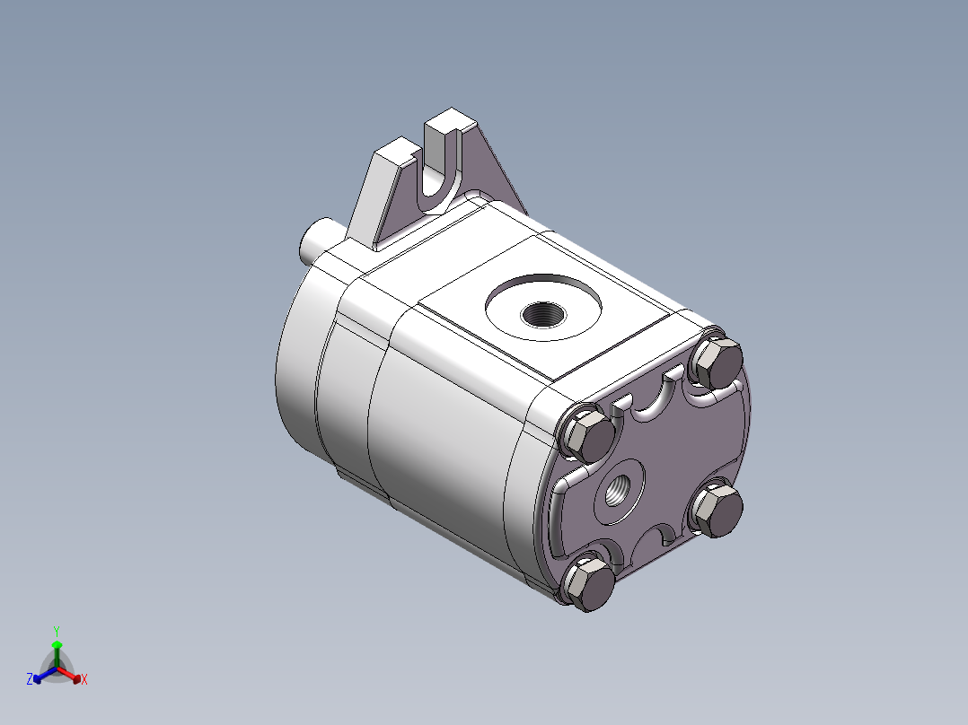齿轮马达正等轴测图