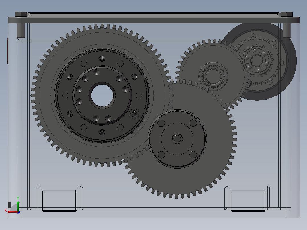 车床主轴箱（机械制造装备设计课程设计）后视图