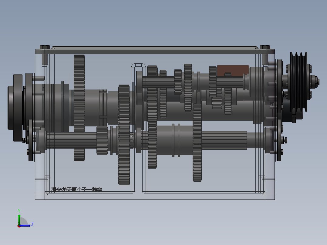 车床主轴箱（机械制造装备设计课程设计）左视图