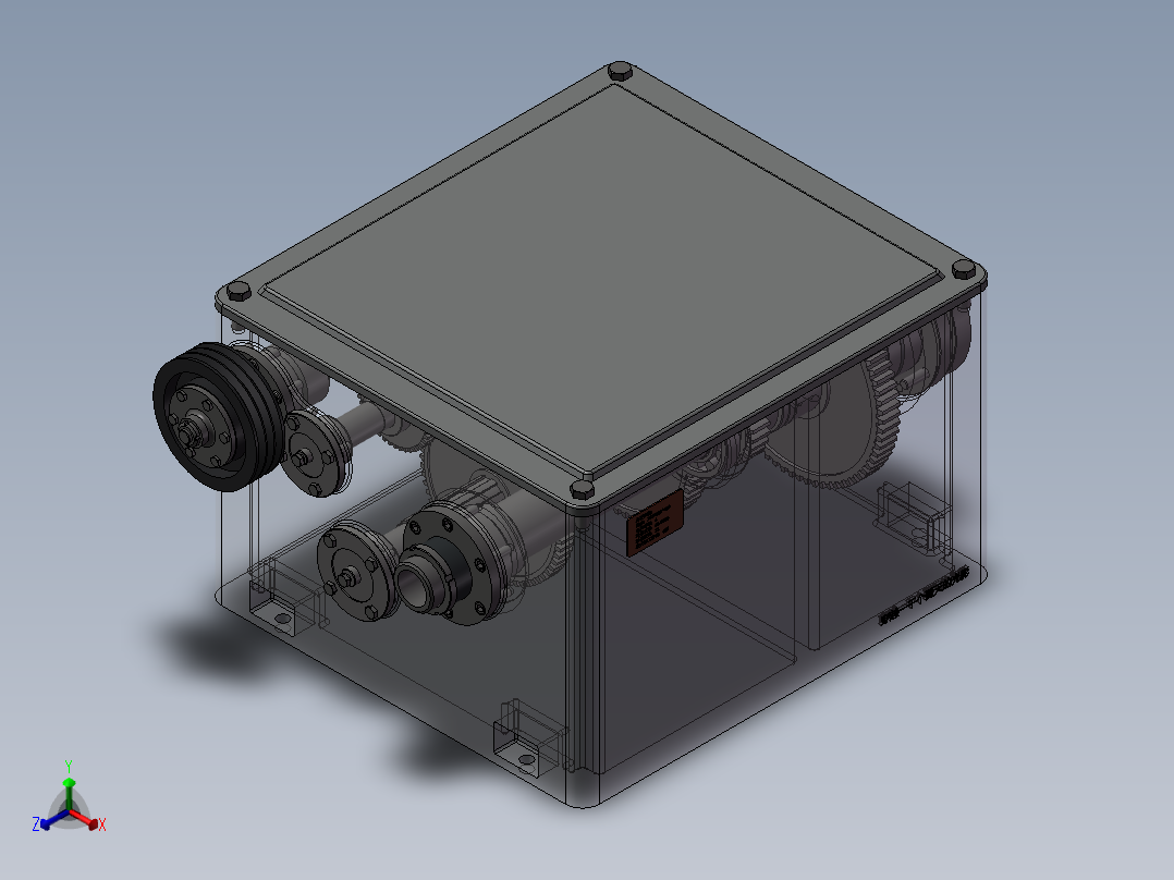 车床主轴箱（机械制造装备设计课程设计）正等轴测图