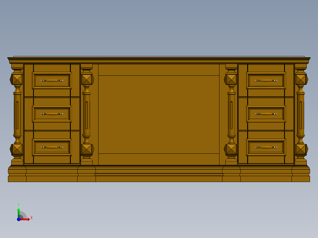 桌子 SW STP前视图