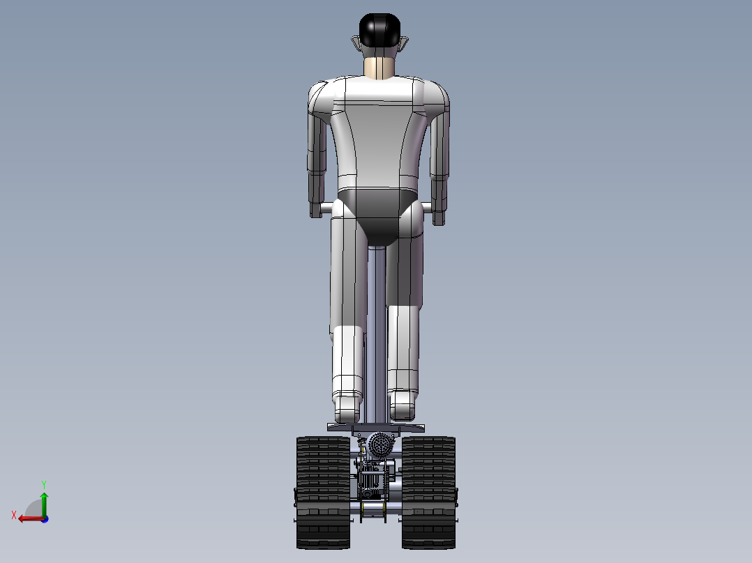 ATV越野车 DTV全地形车履带滑板车后视图