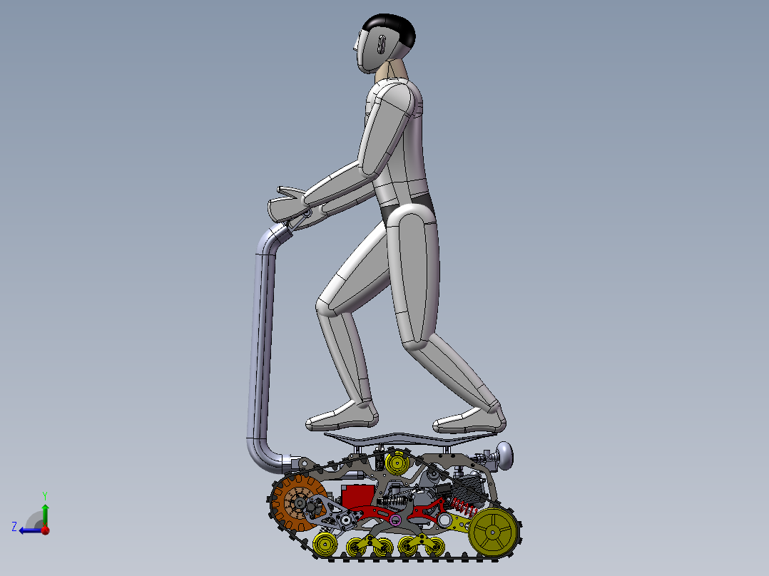 ATV越野车 DTV全地形车履带滑板车右视图