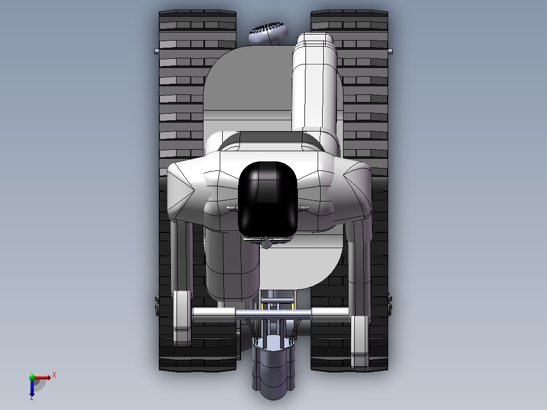 ATV越野车 DTV全地形车履带滑板车俯视图
