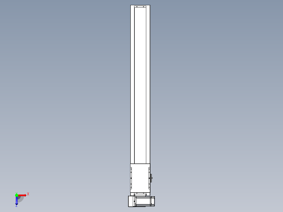 同步带全封闭直线模组TPA-HCB-120D-90-L900-LU-C-P40-N3俯视图