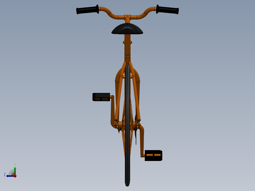 公路自行车设计sw右视图