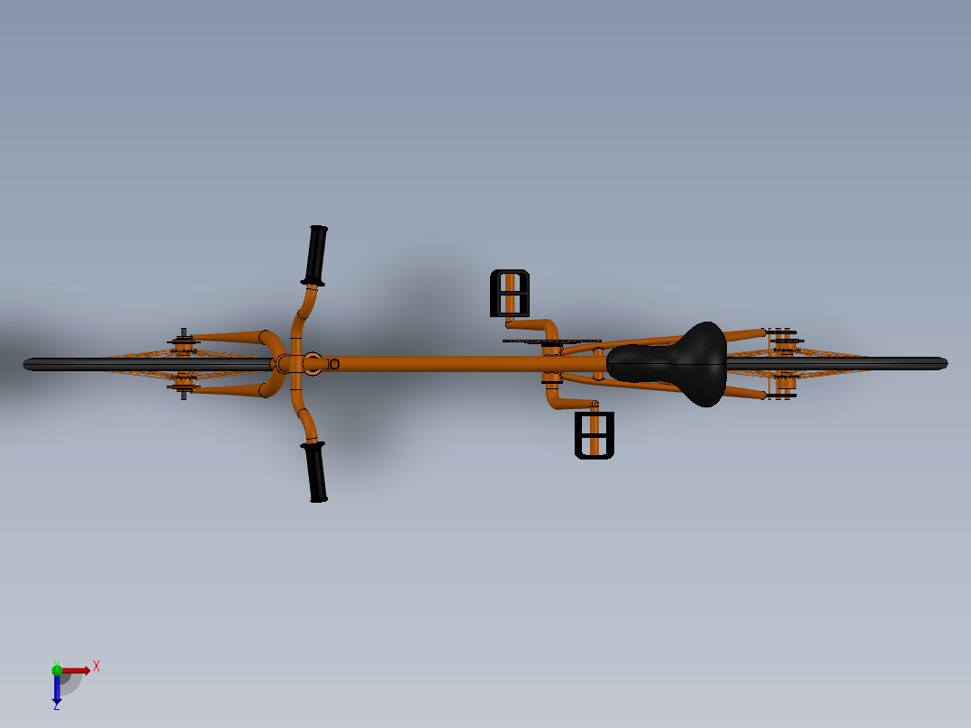 公路自行车设计sw俯视图