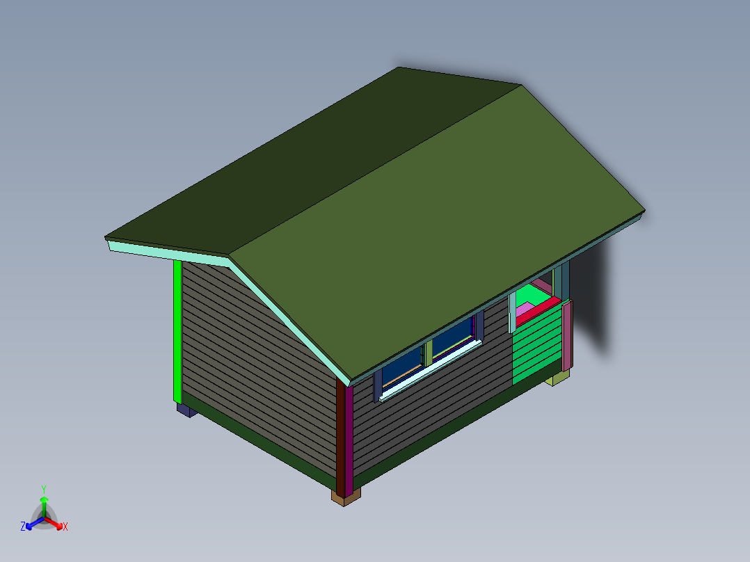 微缩木质中国风模型拼装小房子
