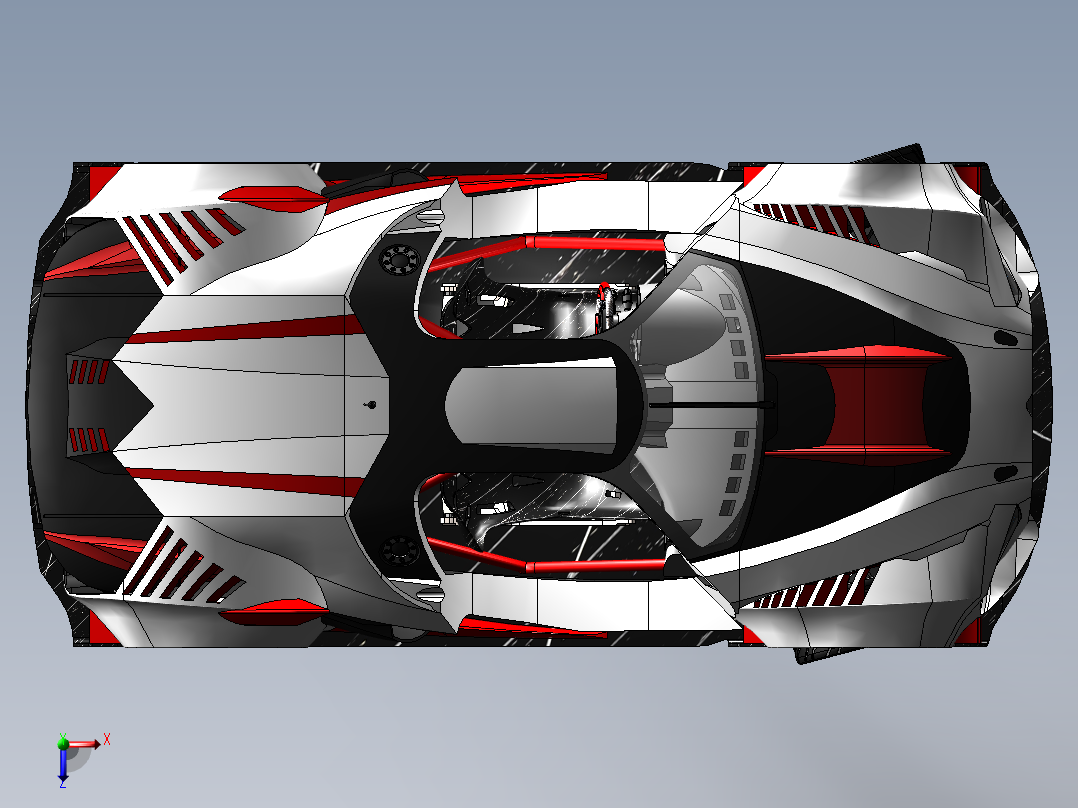 112雪铁龙GT赛车SW设计俯视图