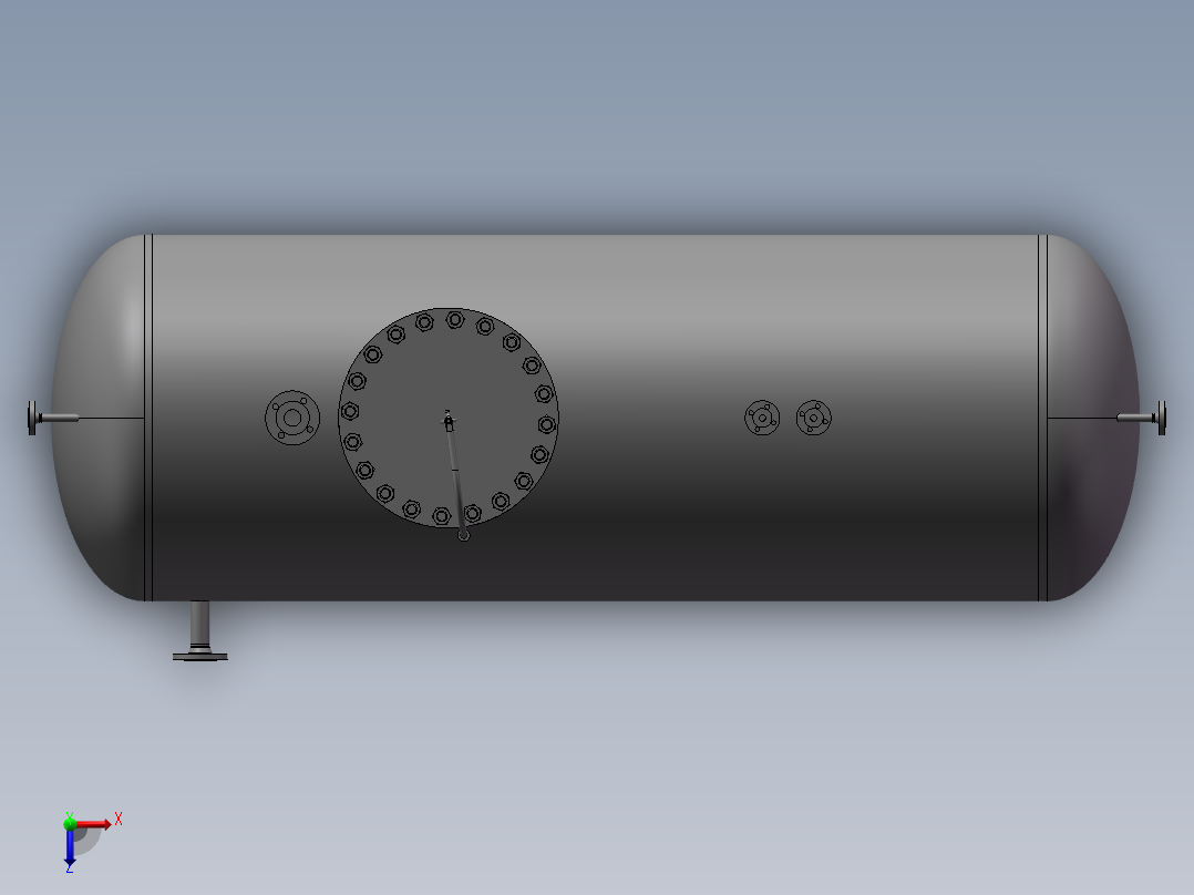 液氮储罐模型俯视图