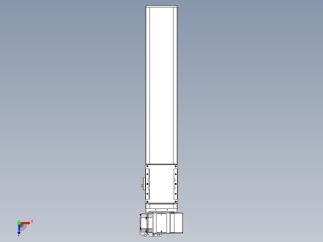 同步带全封闭直线模组TPA-HCB-105D-90-L450-RP-C-P20-N3俯视图