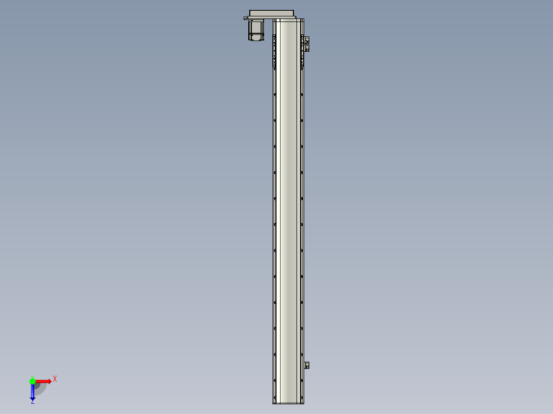 半封闭丝杆滑台MT120BS.L#.1250.BL.P40.C3俯视图