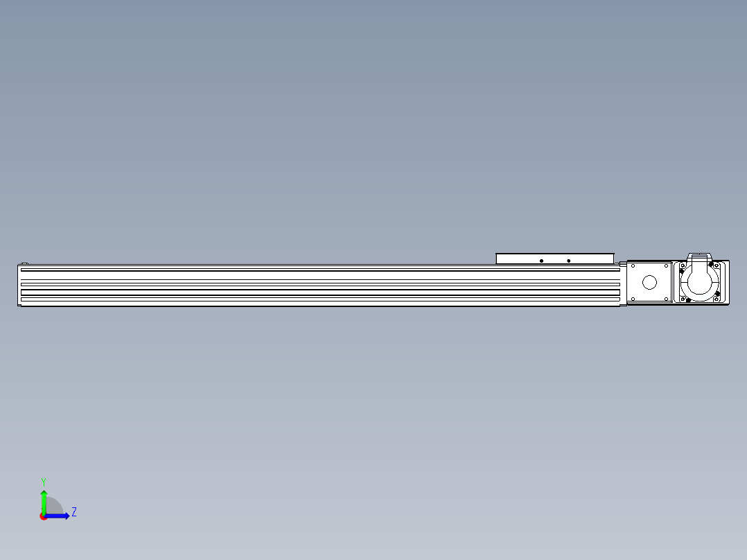 同步带全封闭直线模组TPA-HCB-120D-90-L650-MR-Y-P40-N3左视图