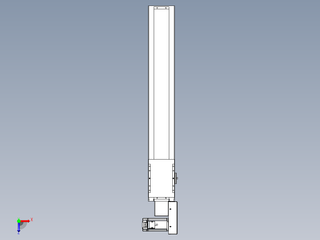 同步带全封闭直线模组TPA-HCB-120D-90-L650-MR-Y-P40-N3俯视图