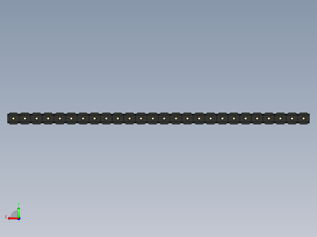 彩色公头100mil（2.54mm）系列-DS1021_black_1x26p_100mil_Type19_rev1.0后视图