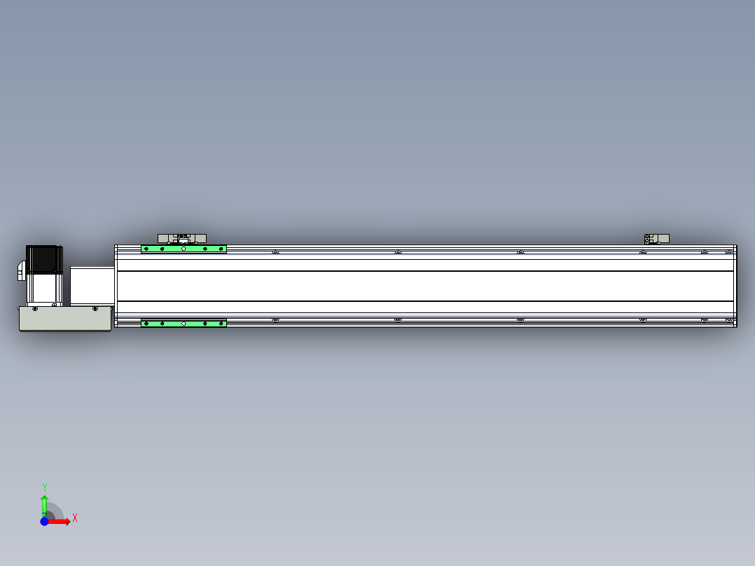 同步带滑台-半封闭B13H-L45-S750-L-P40-D3前视图
