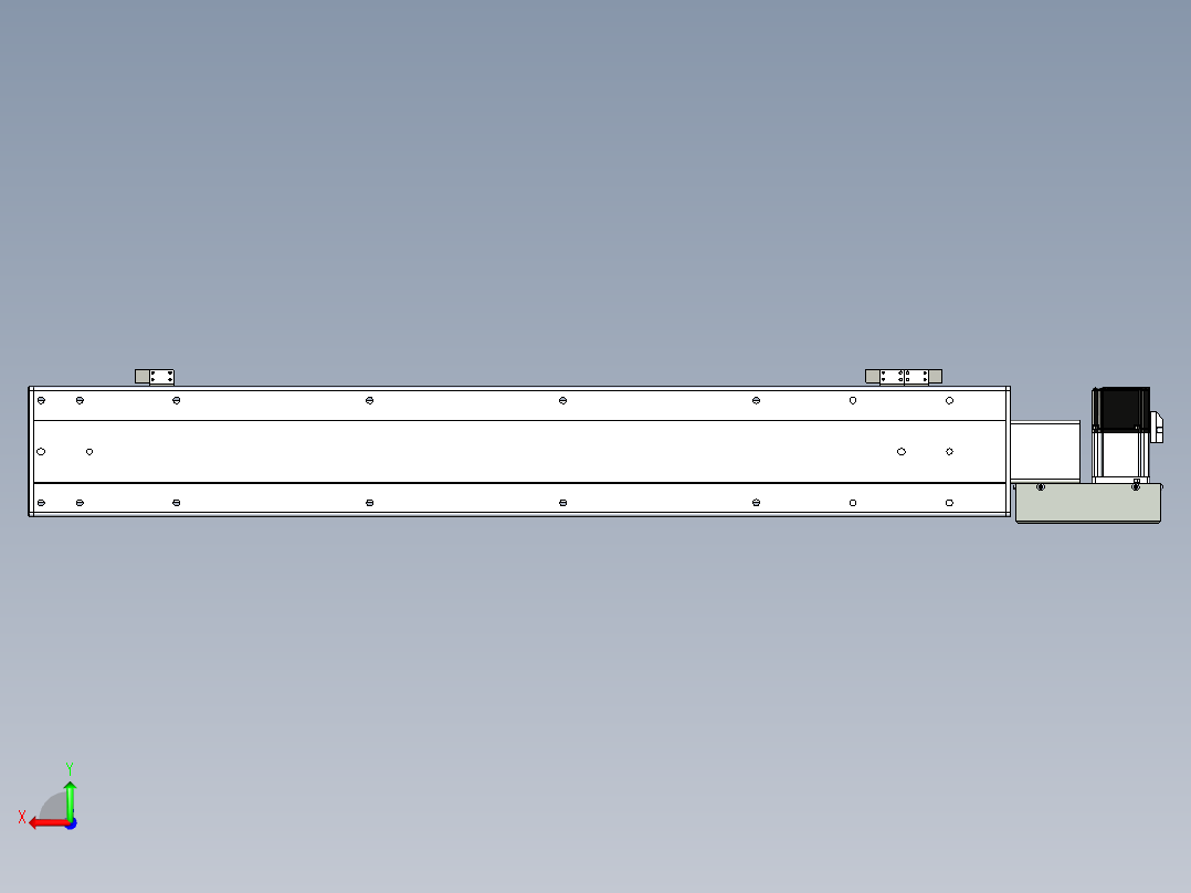 同步带滑台-半封闭B13H-L45-S750-L-P40-D3后视图