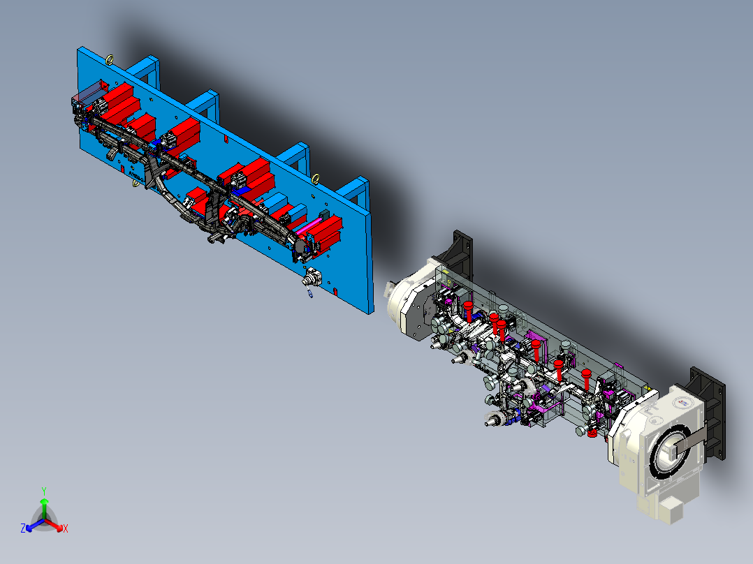 汽车中控支架夹具正等轴测图