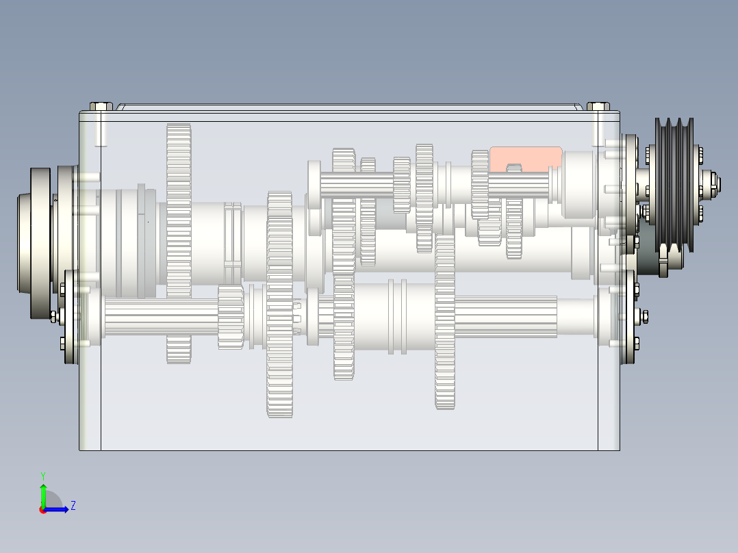 车床主轴箱机械制造装备设计CAD+说明书左视图
