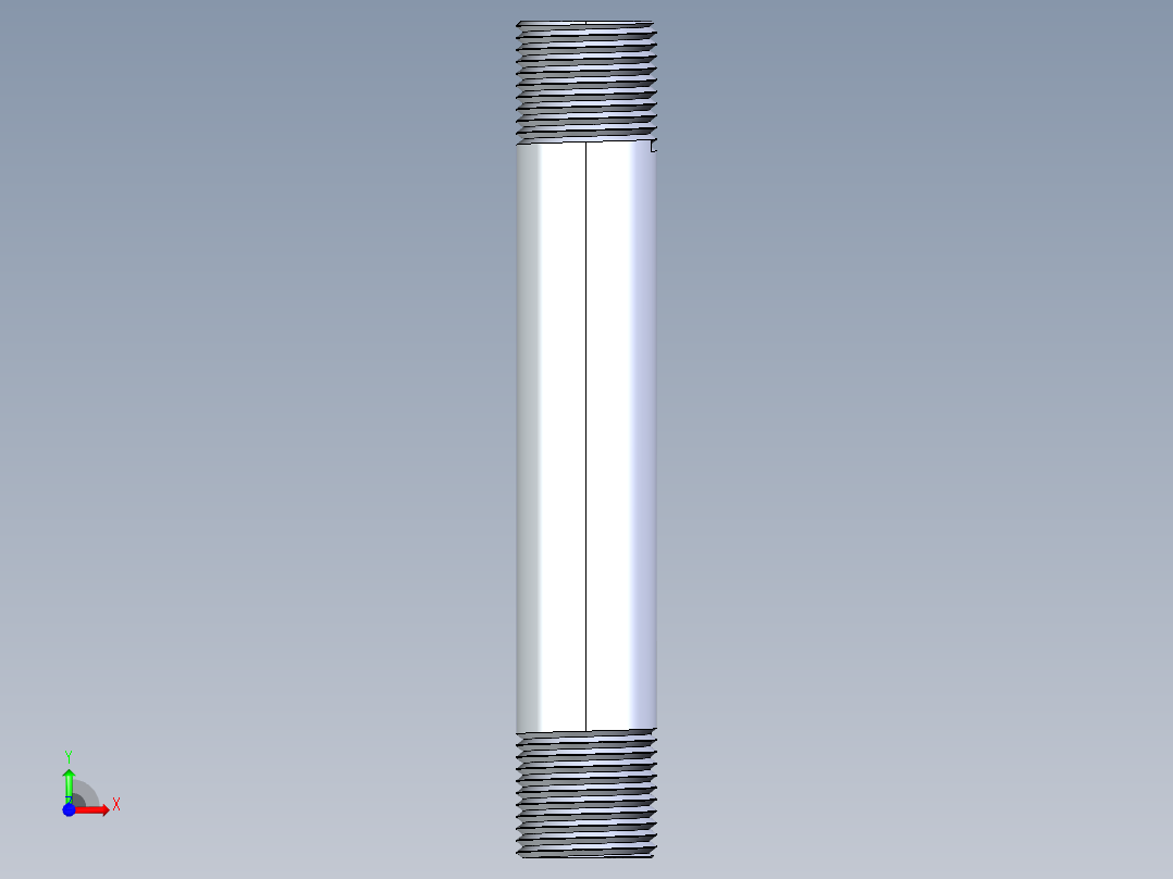 CPVC管件33-Sch80_Nipple_MPTxMPT_9861-083_0.5in x 5in前视图