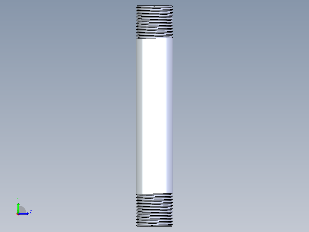 CPVC管件33-Sch80_Nipple_MPTxMPT_9861-083_0.5in x 5in左视图