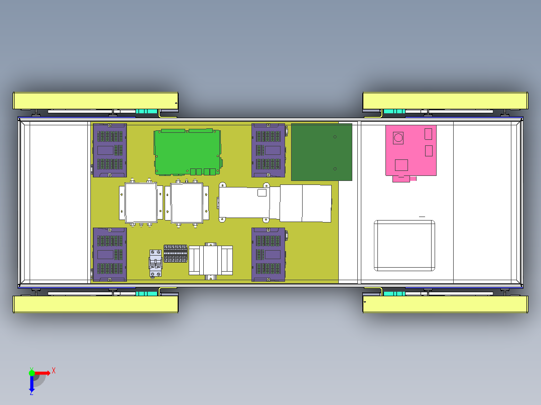 四足机械狗的腿俯视图