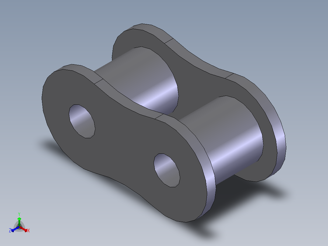 链条1GB T1243 12A正等轴测图