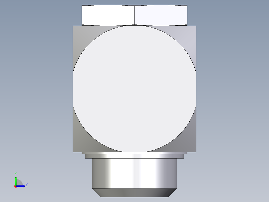 卡套式工业通用硬管接头EO_High_pressure_banjo_elbow_WH38ZSMKDSCF左视图
