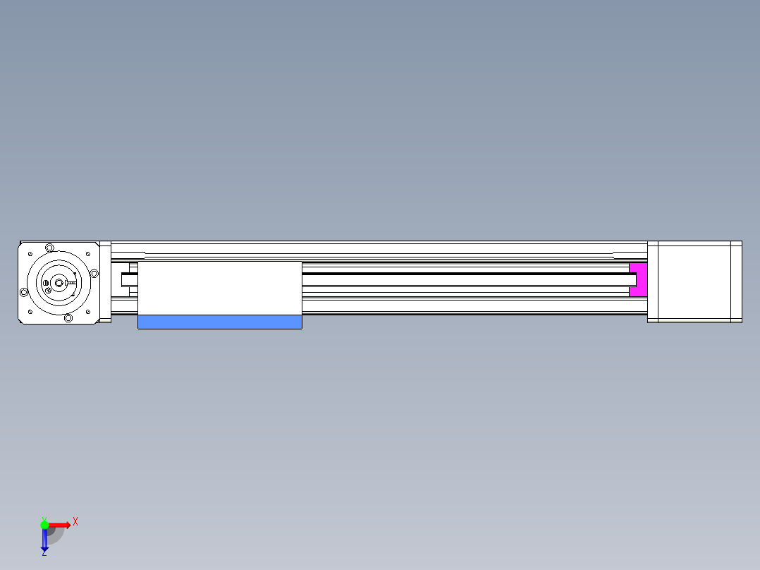 威洛博LB.GB同步带传动--欧规系列GB8-L192-S350-BR-P75-K俯视图