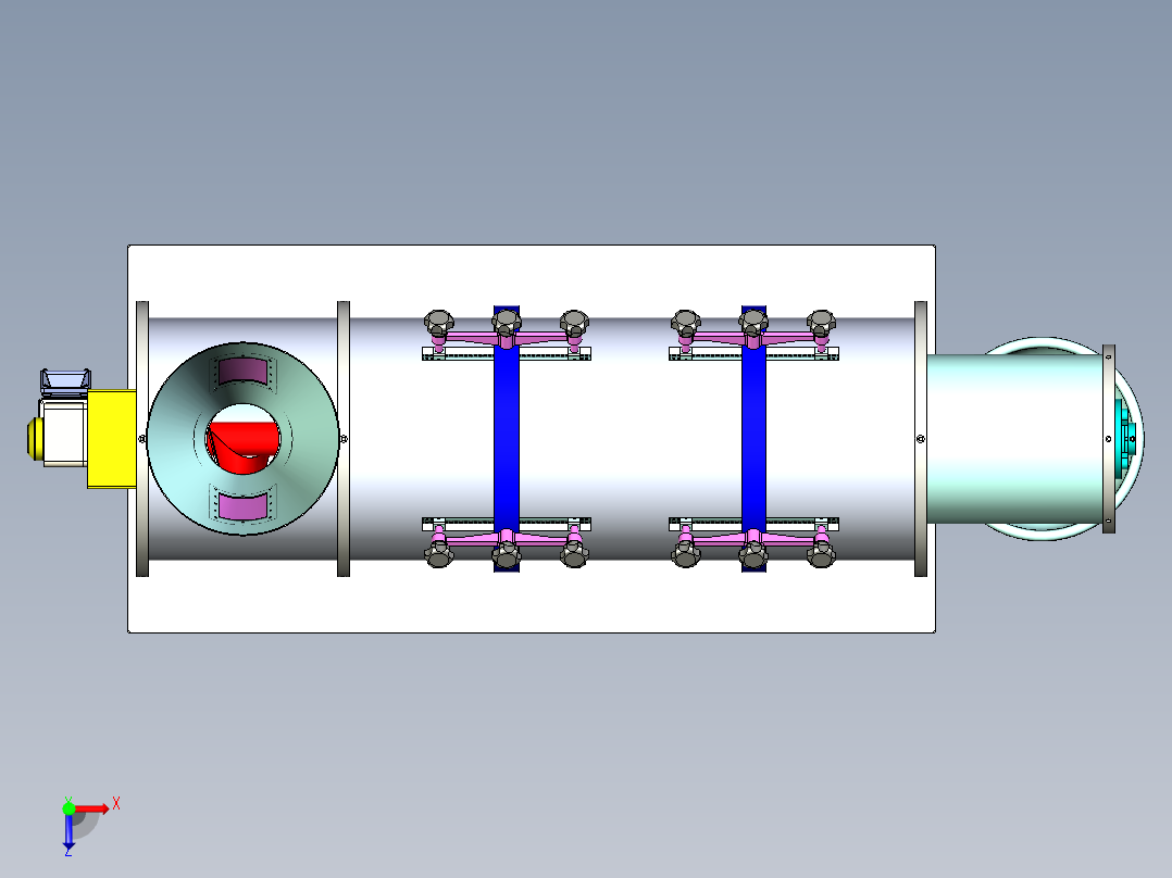 防静电电离鼓风机step俯视图