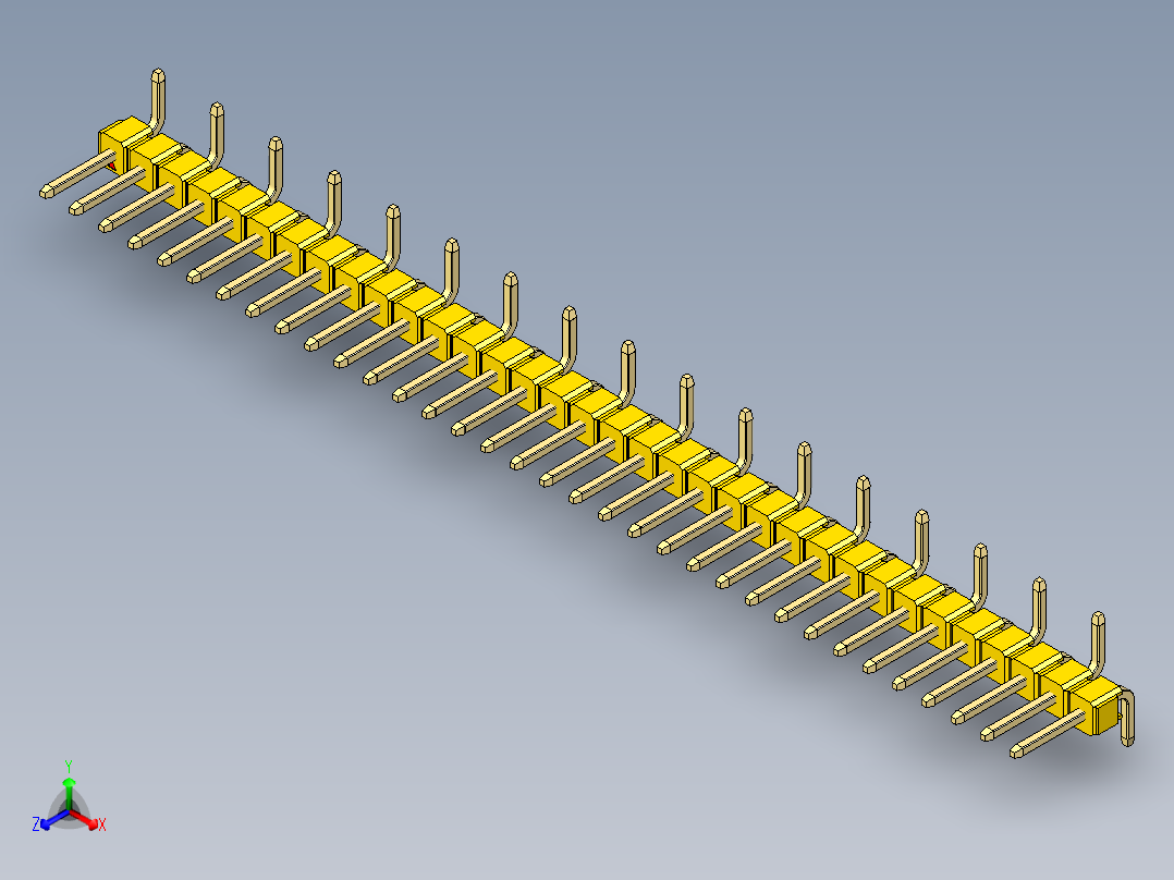 彩色公排针 100mil 2.54mm 系列-DS1022_yellow_34p_100mil_Type_SMT_R1_rev1.0
