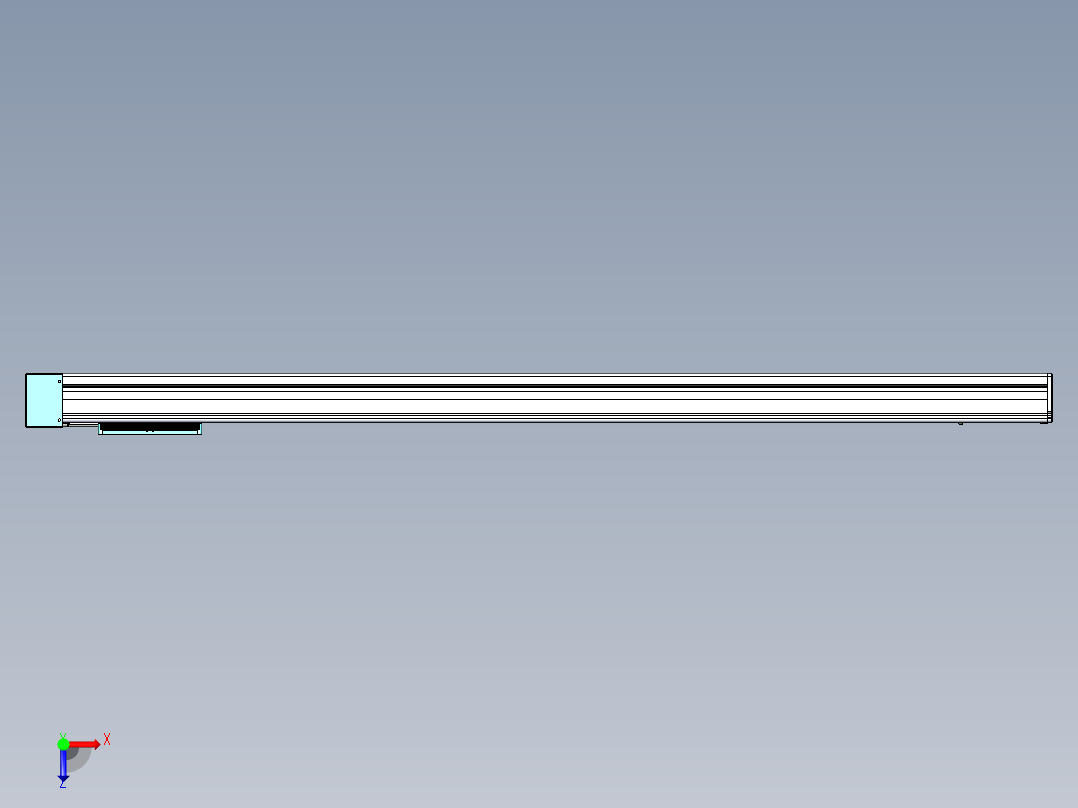 威洛博VC丝杆传动-无尘环境VC14-Lxx-C-S1250-BL-ZP75-C3俯视图