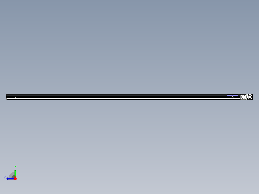 同步带滑台-半封闭B17H-L50-S3200-L-P75-D3右视图
