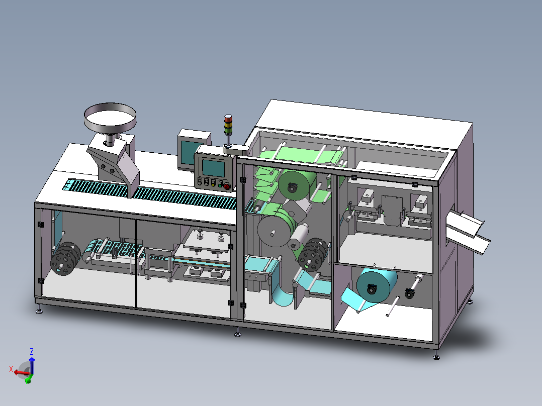 DPH300铝塑泡罩包装机三维SW模型=511588==180