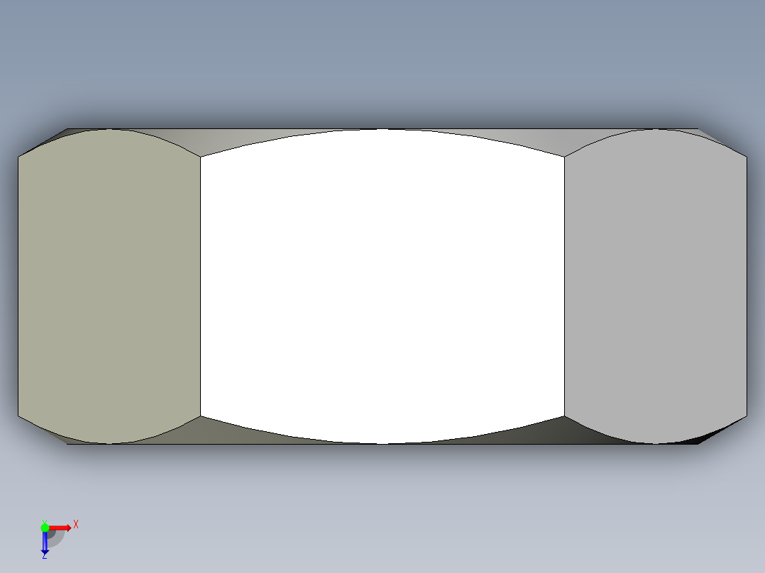 DIN 934 螺母-M5 Nut.STEP俯视图