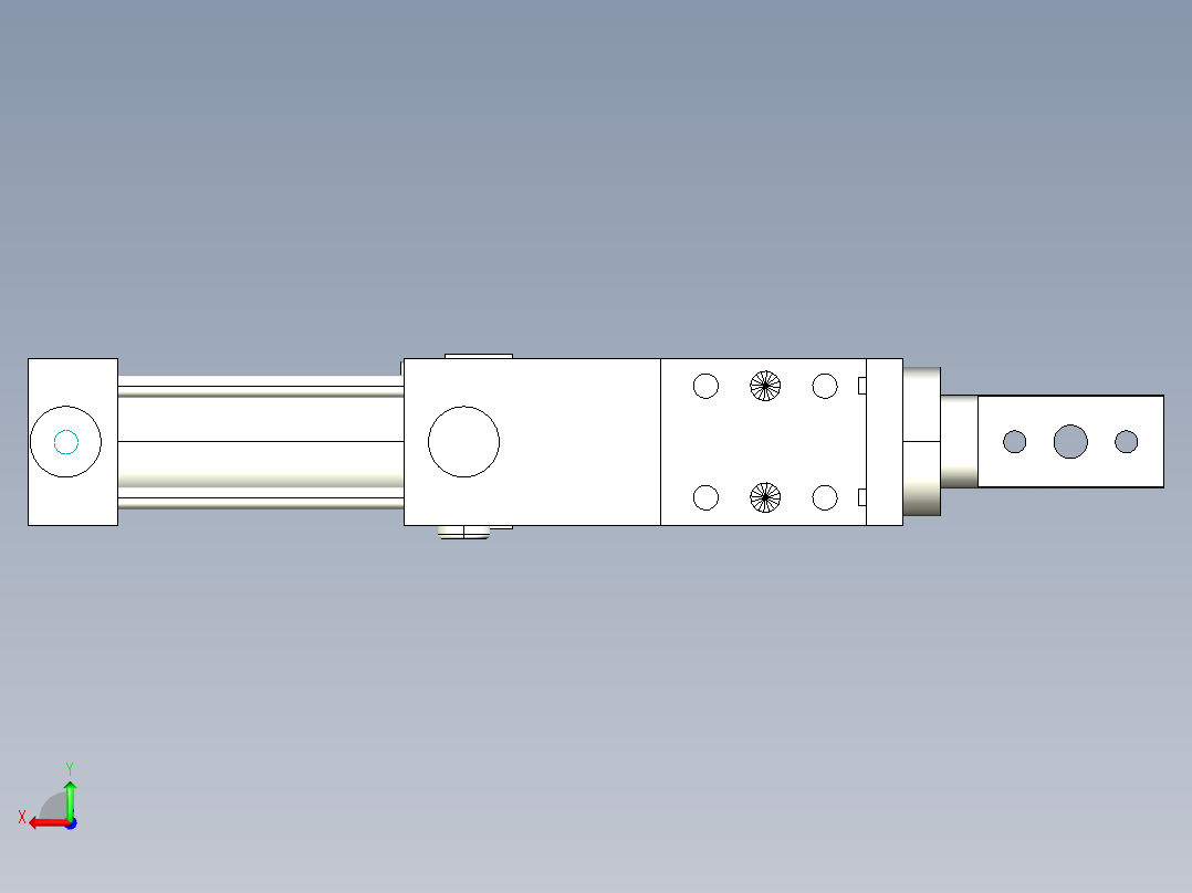 德克斯TUNKERS气缸数模SZK_40_1_A12_T12_TUENKERS后视图