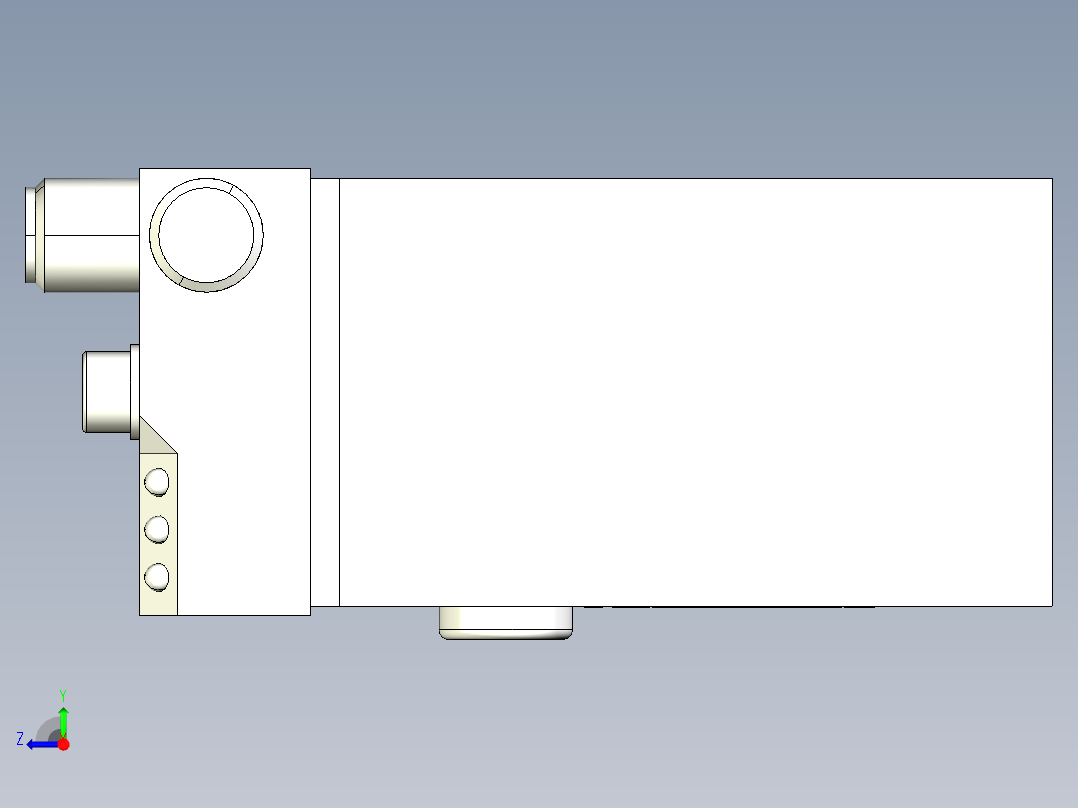 德克斯TUNKERS气缸数模SZK_40_1_A12_T12_TUENKERS右视图