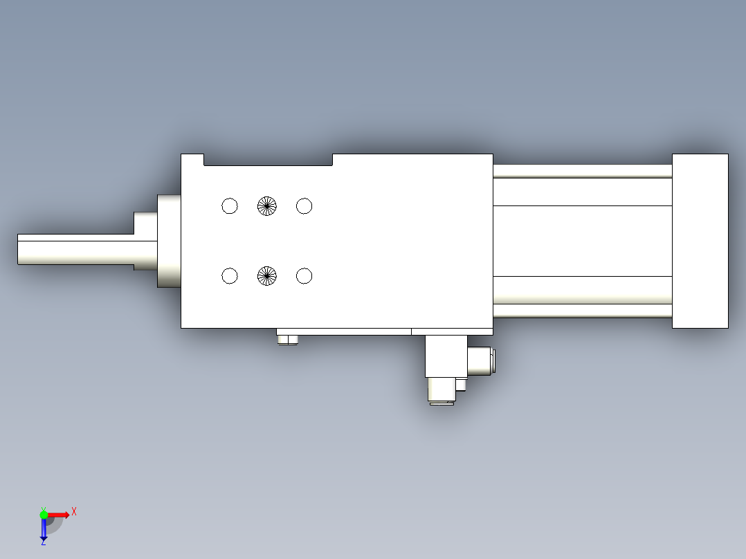 德克斯TUNKERS气缸数模SZK_40_1_A12_T12_TUENKERS俯视图
