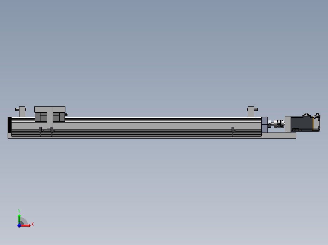 滚珠丝杆模组前视图