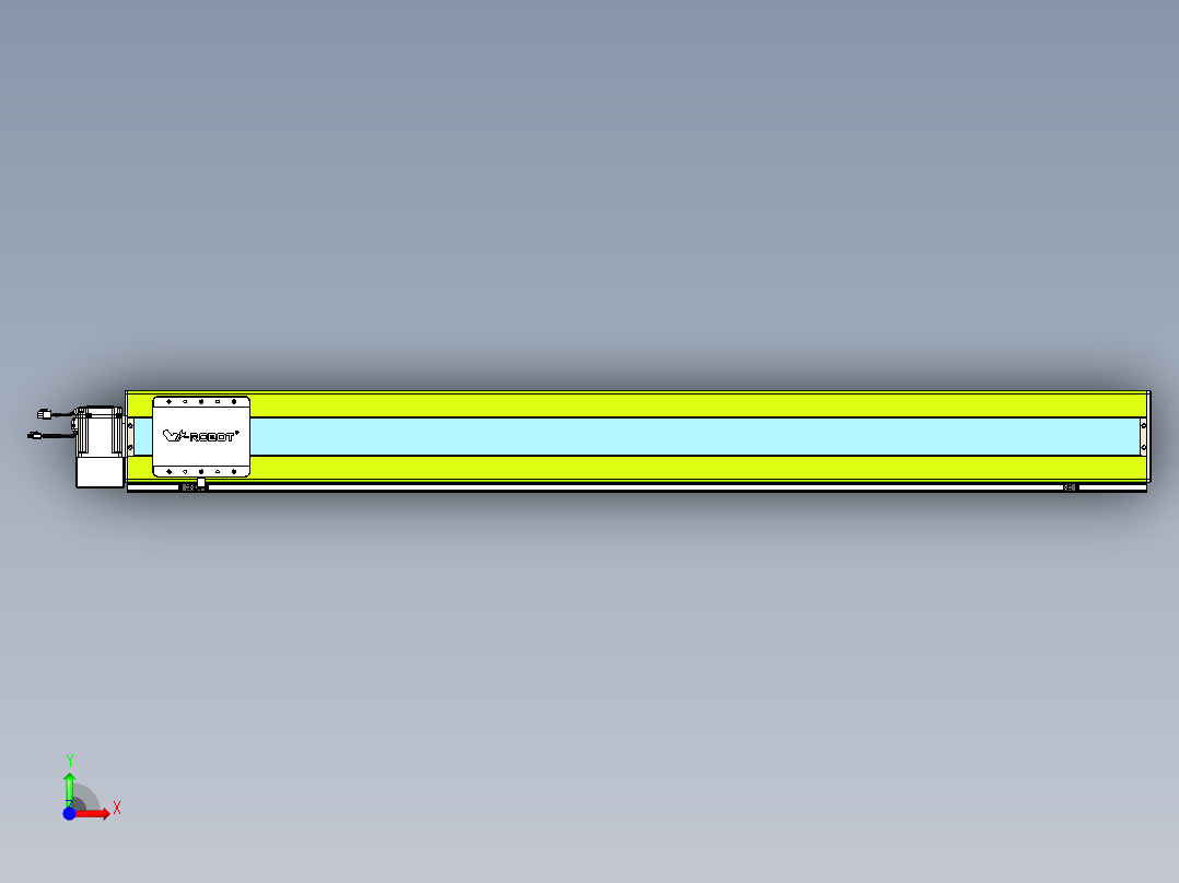 威洛博VBC同步带传动一无尘环境VBC17-L45-S1600-BLU-ZP75-C3前视图