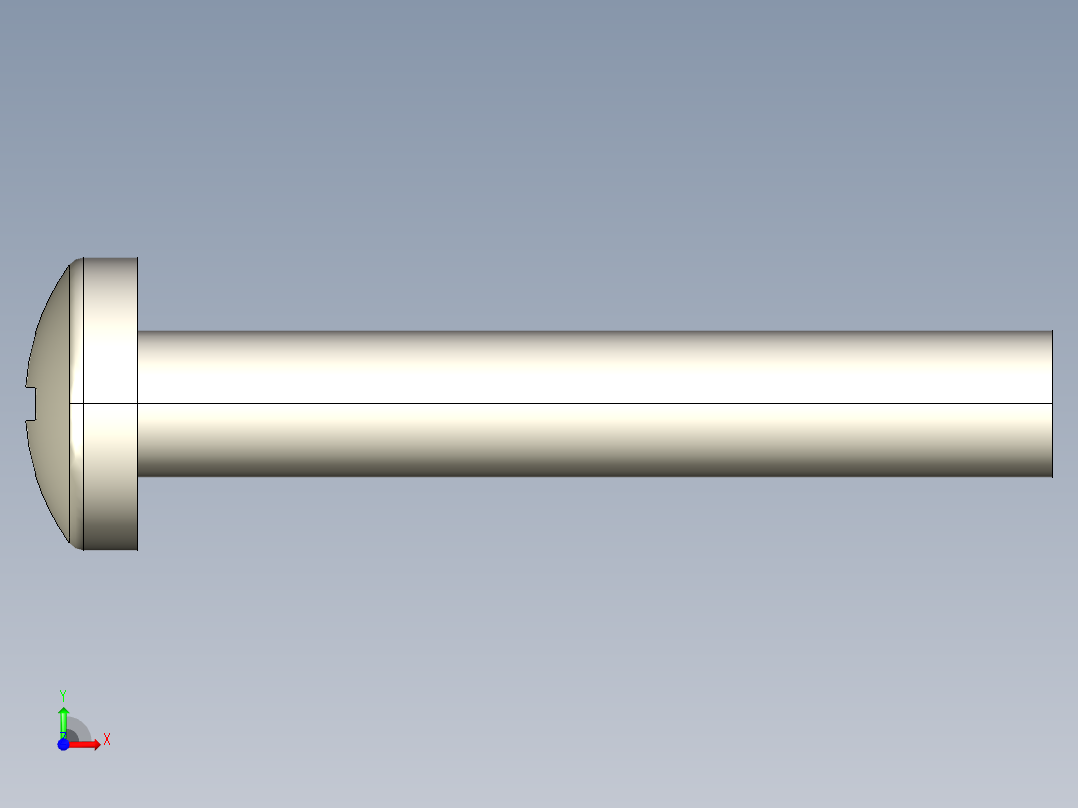 螺丝 M4 十字盘头-M4x25 Screw head.STEP前视图