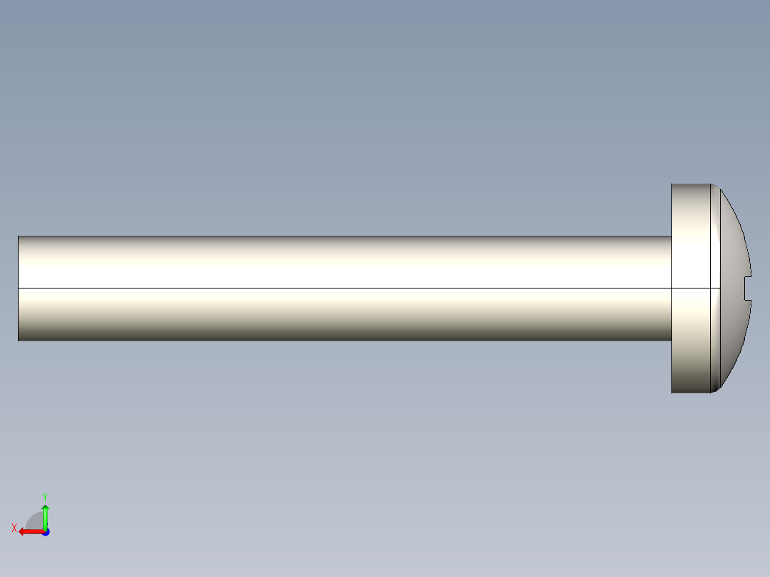 螺丝 M4 十字盘头-M4x25 Screw head.STEP后视图