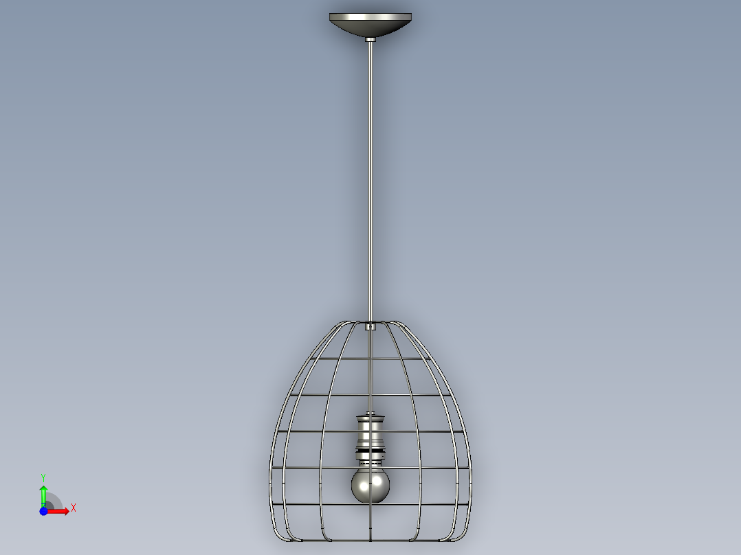 复古吊灯4前视图